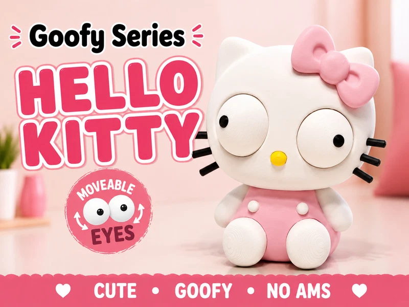 Hello Kitty Dekofigur mit Glubschaugen aus PETG