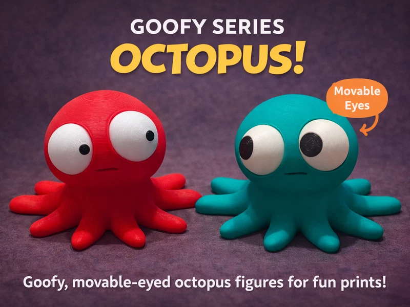 Oktopus mit Glubschaugen aus PETG