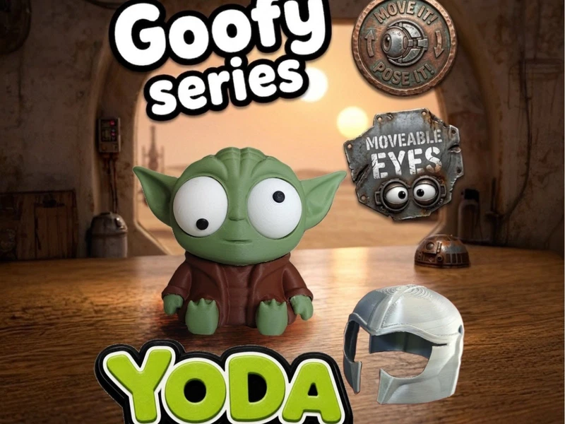 Yoda Figur mit Glubschaugen aus PETG