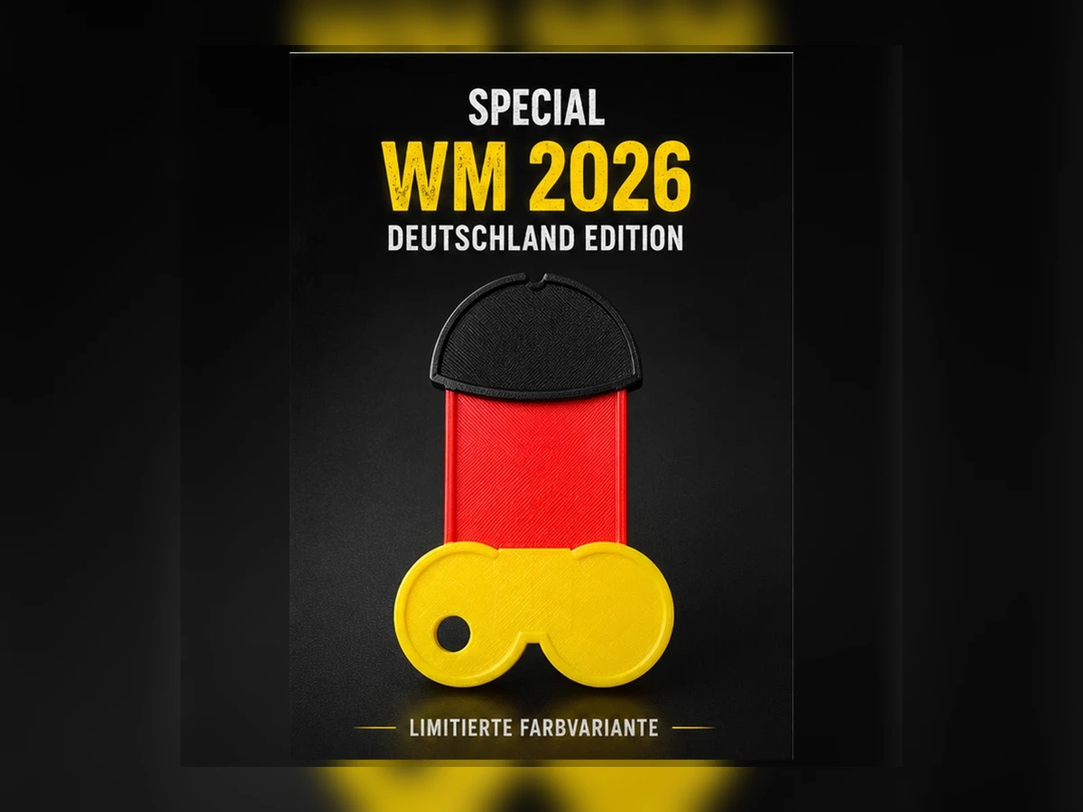 WM 2026 Einkaufswagenchip mit Schlüsselanhänger-Öse
